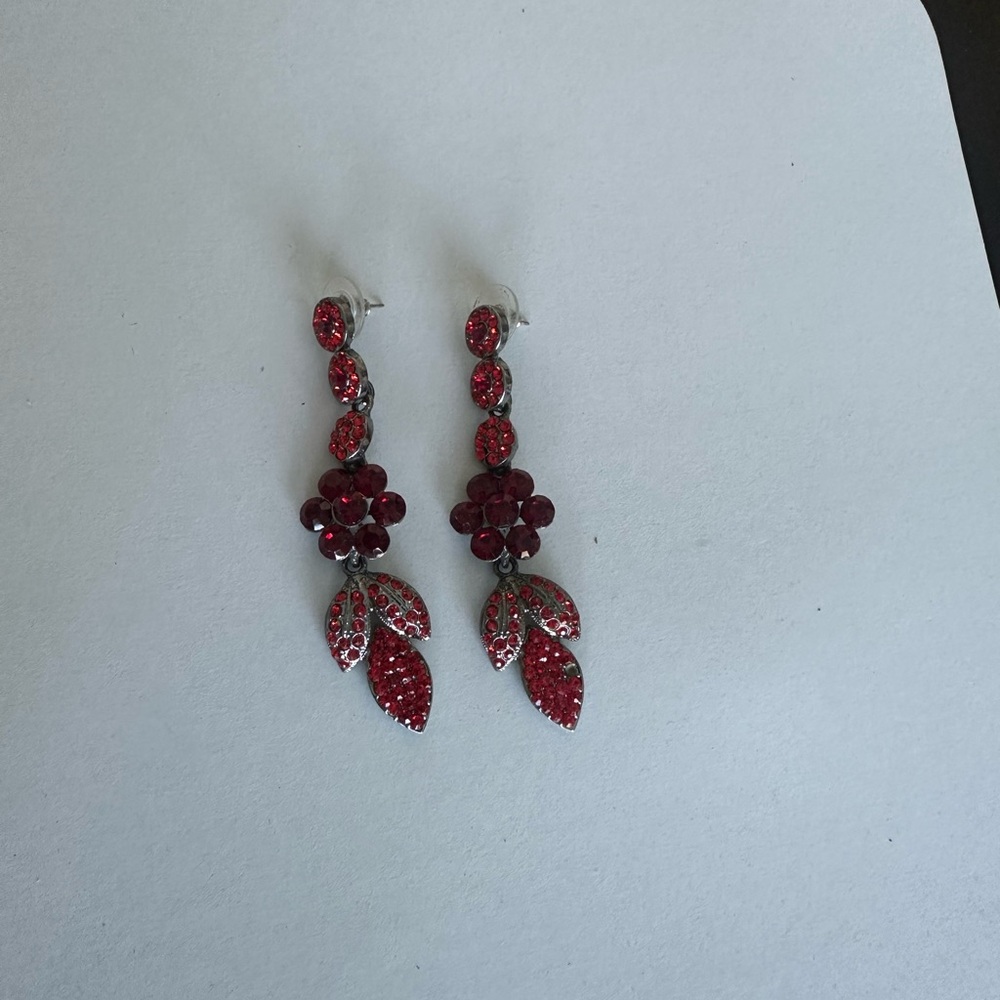 Elegant Red Drop Earrings